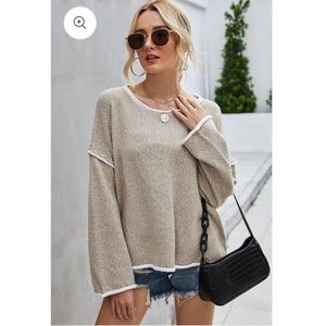 Oatmeal color oversized sweater
